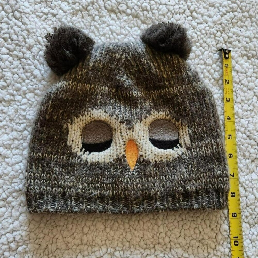 Vintage Y2k brown owl Knit Beanie Outdoors Scandi Girl Granola Girl Indie - Picture 4 of 7
